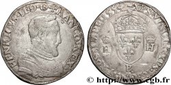 HENRY II Teston à la tête nue, 1er type 1554 Rouen VF/XF