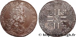LOUIS XIV  THE SUN KING  Demi-écu aux huit L, 1er type 1690 Amiens AU