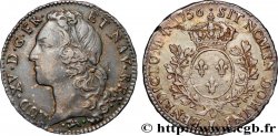 LOUIS XV  THE WELL-BELOVED  Demi-écu aux branches d’olivier, tête ceinte d’un bandeau 1756 Bayonne XF/AU