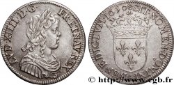 LOUIS XIV  THE SUN KING  Quart d écu, portait à la mèche longue 1650 Paris AU