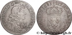 LOUIS XIV  THE SUN KING  Demi-écu, portrait à la cravate courte 1683 Paris XF/AU