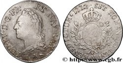 LOUIS XV  THE WELL-BELOVED  Écu aux branches d’olivier, buste lauré 1772 Toulouse VF/VF