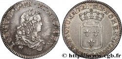 LOUIS XV  THE WELL-BELOVED  Tiers d écu dit  de France  1721 Caen XF/AU