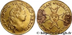 LOUIS XV  THE WELL-BELOVED  Louis d’or à la croix de chevalier 1719 Paris AU/VF