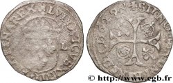 LOUIS XIII Douzain, à la croix cantonnée de deux lis et de deux couronnes (émission protestante) 1629 Nîmes
