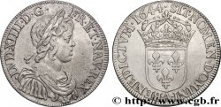 LOUIS XIV THE SUN KING Demi-écu, portrait à la mèche courte 1644 Paris, Monnaie du Louvre