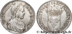 LOUIS XIV THE SUN KING Écu, portrait à la mèche longue 1651 Paris