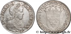 LOUIS XIV THE SUN KING Écu, portrait à la mèche longue 1652 Rouen