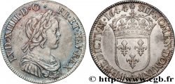 LOUIS XIV  THE SUN KING  Quart d écu, portrait à la mèche courte 1644 Paris, Monnaie de Matignon VZ