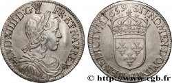 LOUIS XIV  THE SUN KING  Demi-écu, portrait à la mèche longue 1659 Angers AU