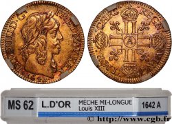 LOUIS XIII LE JUSTE Louis d or aux huit L (effigie de Jean Warin) 1642 Paris