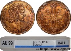 LOUIS XIII LE JUSTE Louis d or aux huit L (effigie de Jean Warin) 1640 Paris, Monnaie du Louvre