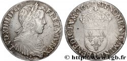 LOUIS XIV LE GRAND OU LE ROI SOLEIL Demi-écu, portrait à la mèche longue 1657 Bayonne
