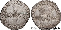 HENRY IV Quart d écu, croix feuillue de face 1604 Bayonne