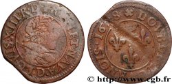 LOUIS XIII Double tournois, 6e type 1628 Lyon