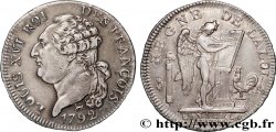 LOUIS XVI (MONARQUE CONSTITUTIONNEL)  Demi-écu dit  au génie , type FRANÇOIS 1792 Paris