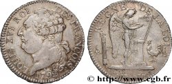LOUIS XVI (MONARQUE CONSTITUTIONNEL)  Demi-écu dit  au génie , type FRANÇOIS 1792 Paris