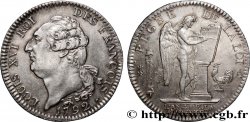 LOUIS XVI (MONARQUE CONSTITUTIONNEL)  Écu dit  au génie , type FRANÇOIS 1792 Paris