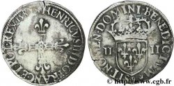 HENRY III Quart d écu, croix de face 1587 Rennes