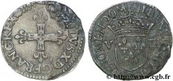 CHARLES X, CARDINAL OF BOURBON Huitième d écu, croix de face 1594 Dinan