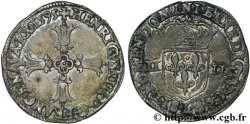 HENRY IV Quart d écu, croix feuillue de face 1595 Bayonne