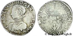 HENRI III. MONNAYAGE AU NOM DE CHARLES IX Demi-teston, 2e type 1575 Rennes