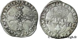 HENRY IV Quart d écu, croix feuillue de face 1597 Bayonne