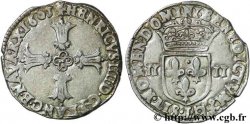 HENRI IV LE GRAND Quart d écu, croix feuillue de face 1605 Bayonne