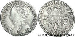 CHARLES IX Demi-teston, 2e type 1565 Toulouse