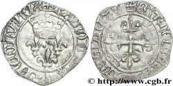 DAUPHIN CHARLES, RÉGENT - MONNAYAGE AU NOM DE CHARLES VI Gros dit  florette  n.d. Poitiers