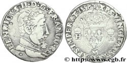 HENRY II Teston à la tête nue, 5e type 1556 Toulouse