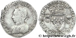 CHARLES IX Demi-teston, 2e type 1562 La Rochelle