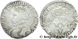 CHARLES IX Demi-teston, 2e type 1565 Toulouse