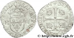 HENRI III Douzain aux deux H, 1er type 1586 Troyes