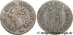 LOUIS XVI Liard dit “à l écu” 1791 Rouen