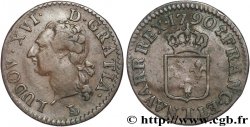LOUIS XVI Liard dit “à l écu” 1790 Nantes