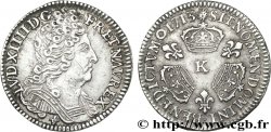 LOUIS XIV THE SUN KING Dixième d écu aux trois couronnes 1713 Bordeaux
