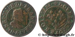 HENRI IV LE GRAND Double tournois, 1er type de Paris (légende française) 1598 Paris, Moulin des Étuves