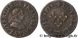 LOUIS XIII Double tournois, type 1 1613 Paris, Moulin du Louvre