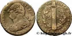 LOUIS XVI (MONARQUE CONSTITUTIONNEL) 2 sols dit au faisceau , type FRANÇOIS 1792 Paris