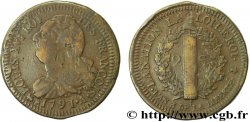 LOUIS XVI (MONARQUE CONSTITUTIONNEL) 2 sols dit au faisceau , type FRANÇOIS 1791 Paris