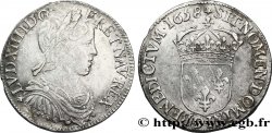 LOUIS XIV LE GRAND OU LE ROI SOLEIL Demi-écu, portrait à la mèche longue 1658 Rennes