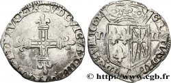 LOUIS XIII LE JUSTE Quart d écu de Navarre 1615 Saint-Palais