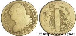 LOUIS XVI (MONARQUE CONSTITUTIONNEL) 2 sols dit au faisceau , type FRANÇOIS 1792 Lille