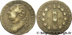 LOUIS XVI 12 deniers dit au faisceau , type FRANCOIS 1791 Paris, Monnaie de Matignon