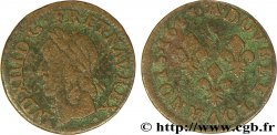 LOUIS XIII LE JUSTE Double tournois, type de Warin 1643 Corbeil