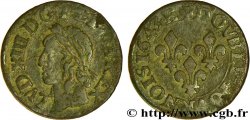 LOUIS XIII LE JUSTE Double tournois, type de Warin 1643 Tours