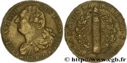 LOUIS XVI (MONARQUE CONSTITUTIONNEL) 2 sols dit au faisceau , type FRANÇOIS 1792 Paris
