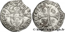 HENRY III Douzain aux deux H, 1er type 1589 Saint-Lô