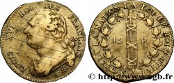 LOUIS XVI (MONARQUE CONSTITUTIONNEL) 12 deniers dit au faisceau , type FRANÇAIS 1792 Strasbourg
